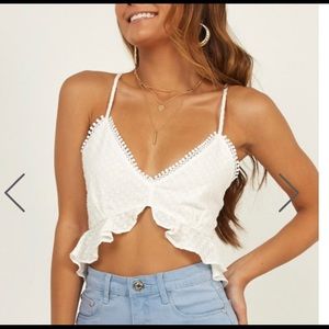 White crop top